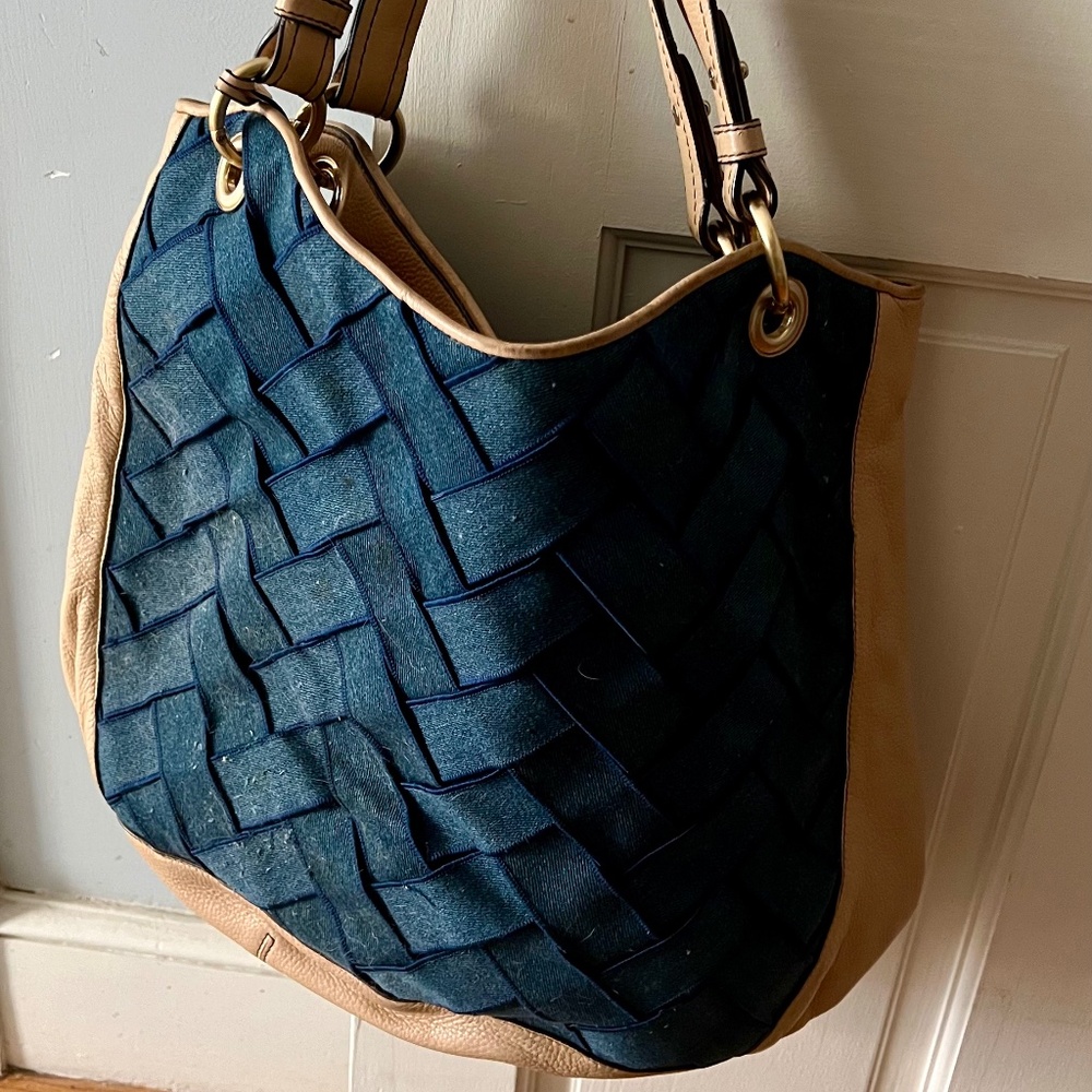 Cole Haan Woven Denim Bag